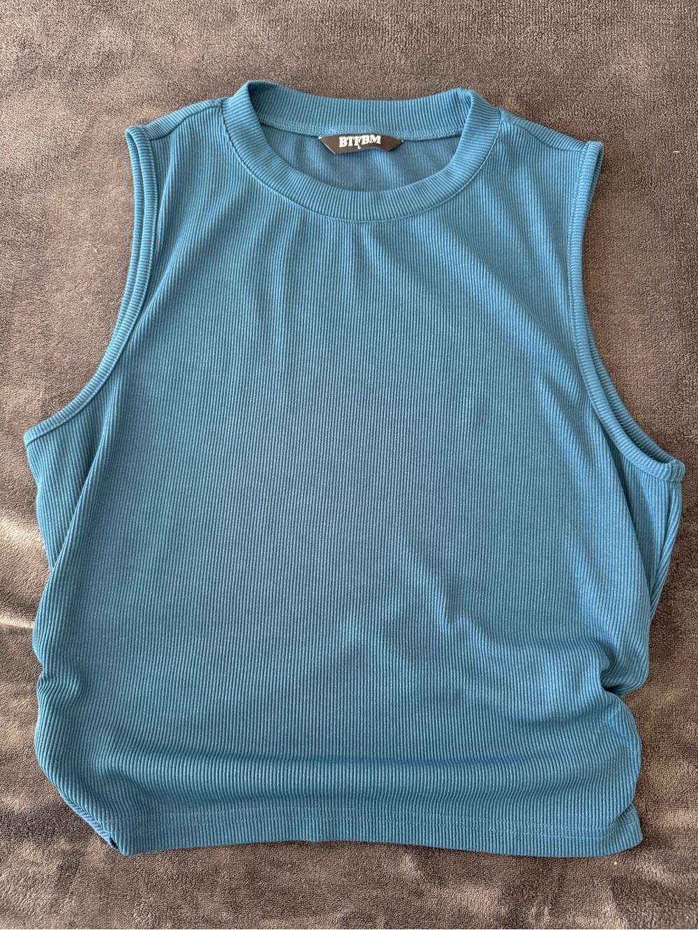 Women’s Ribbed Sleeveless Tank Top - Blue